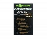Клипса безопасная с кольцом KORDA Hybrid Lead Clips Gravel