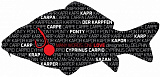Наклейка Delphin CARP WORDS Sticker / 100x46,5mm