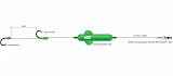Готовые оснастки на сома MADCAT® SCREAMING BASIC RIVER RIGS «WORM & SQUID» - L