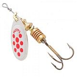 Блесна Mepps AGLIA AG POINTS ROUGE №2 (4,5гр.) серебро/красные точки
