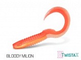 Твистер DELPHIN TWISTA-X Eeltail UVs / 15cm / BLOODY MILION - 5шт.