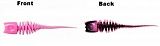 Силиконовые приманки DAM GARLIC TROUT LURE - 6cm / UV Pink/Black - 10шт.