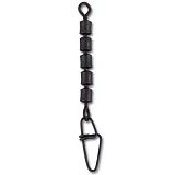Вертлюг пятерной с карабином AQUANTIC® 5-Time Trolling Swivel - № 6 / 15kg / 40mm - 8шт.