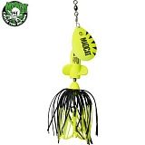 Блесна вращающаяся MADCAT® A-STATIC SCREAMING SPINNER Treble Hook - 65g - FLUO YELLOW UV