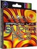 Леска плетеная Scorana SUPER PE 8, 150m, MULTICOLOR 0.30