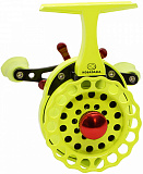 Катушка Kosadaka мультипл. зимняя Stalker 65mm цв Chartreuse, леворукая