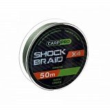 Шок-лидер CARP PRO Shock Braid PE X4 зеленый 20lb 25м