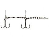 Остнаска стал. Lucky John STINGER POWER CHAIN 3,5+8,0cm, оснащ. тройниками №03/0+№3/0 1шт.