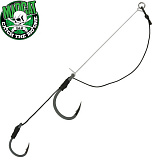 Готовые оснастки на сома MADCAT® A-STATIC CLONK TEASER BUNGEE RIG  22-27cm / 10/0+8/0