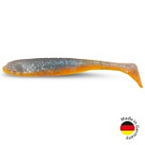 Виброхвост IRON CLAW Moby Softbaits SLIM JIM UV Non Toxic / 16cm / Blue Glitter Orange