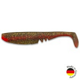 Виброхвост IRON CLAW Moby Softbaits RACKER SHAD UV Non Toxic / 12.5cm / Motoroil Japan Red Innercore