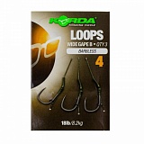 Поводок готовый Korda Loop Rigs DF Wide Gape Barbless №6 18lb безбородый