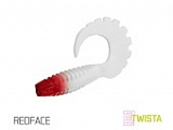 Твистер DELPHIN TWISTA UVs / 8cm / RED FACE - 5шт.