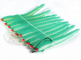 Приманки поролоновые 3D Ex WORM WGn 12см под офсетный крючок размер 1/0, 2/0, 3/0 10шт набор