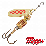 Блесна Mepps COMET DECOREE OR points rouge № 2 4,5гр.
