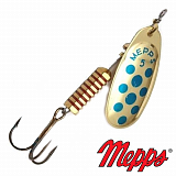 Блесна Mepps COMET DECOREE OR points bleus №5 11гр.