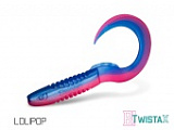 Твистер DELPHIN TWISTA-X Eeltail UVs / 6cm / LOLIPOP - 5шт.