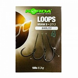 Поводок готовый Korda Loop Rigs Krank Barbless №8 18 lb безбородый