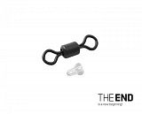 Вертлюг + стопор DELPHIN THE END Carp Swivel Ronnie  №7 + Hook Stopper / 20+10шт