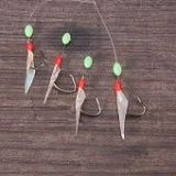 Оснастка морская AQUANTIC® Hering Circle Hook Fishskin III Rig - №6 / 0.50mm / 125cm