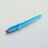 Приманка поролоновая 3D Ex WORM WBlue 10см под офсетный крючок № 1, 2, 4