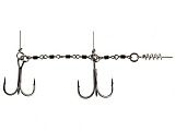 Остнаска стал. Lucky John STINGER POWER CHAIN 3,5+5,5cm, оснащ. тройниками №02/0+№1/0 1шт.