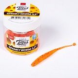 Слаги съедобные искусственные LJ Pro Series SPANKY WORM 3,2in 8см 10шт. (сыр) 036