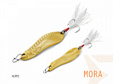 Блесна колеблющаяся DELPHIN MORA Hook №4 / 7.3cm / 30g - AURO