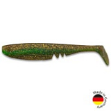 Виброхвост IRON CLAW Moby Softbaits RACKER SHAD UV Non Toxic / 17cm / Motoroil Chartreuse Innercore Luminous