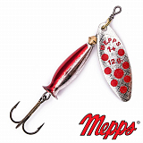 Блесна Mepps AGLIA LONG HEAVY AG/AG Rouge (серебро/красные пятна) №1+ 12гр.