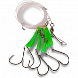 Оснастка морская AQUANTIC® Redfish System Circle Hook Rig - №8/0 / 0.90mm / 600cm - Fluo Green