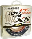 Леска плетен. Kosadaka "SUPER PE X8" 150м, multicolor 0,30мм 21,45кг