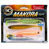 Виброхвосты LJ 3D Series MAKORA SHAD TAIL 5.0in(12,70)/MIX1 4шт