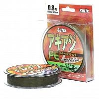 Леска плетеная SUFIX PE Glide Master зеленая 135м