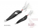 Блесна колеблющаяся DELPHIN SLOT Hook №4 / 7cm / 15g - BLACK NICKEL