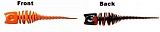 Силиконовые приманки DAM GARLIC TROUT LURE - 6cm / UV Orange/Black - 10шт.