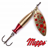 Блесна Mepps AGLIA LONG HEAVY OR/OR (золото/красные пятна) №3 24гр.