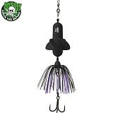 Блесна вертикальная MADCAT® A-STATIC PROPELLER TEASER Treble Hook - 200g - BLACK