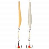 Блесна вертикальная зимняя Lucky John DOUBLE BLADE с цепочкой и тройником 50MM SG блистер