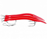 Оснастка морская AQUANTIC® Rubber Makk Leader - №10/0 / 0.80mm / 130cm - Red