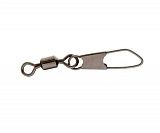 Застежка фидерная FLAGMAN с вертлюгом Rolling Swivel Snap Black размер M 7шт