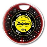 Грузила-дробинки Delphin Soft Lead Shots 100g M Red box